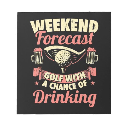 Bloc-note Fin De Semaine Prévision Golf Avec Une Chance De B (Devant)