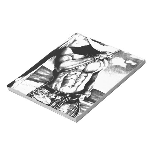 Bloc-note Fine art drawing handsome Cowboy Body Builder (Tourné)