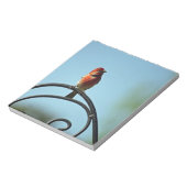 Bloc-note Finition rouge sur pôle en fer forgé noir (Tourné)