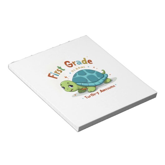 Bloc-note First Grade Turtle-y Awesome 1st Grade Back to Sch (Incliné)