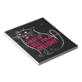 Bloc-note First Of All I'm A Delight Roaring Black Cat (Incliné)