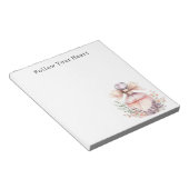 Bloc-note Flacon de parfum floral à ruban rose (Incliné)