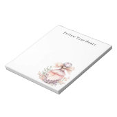Bloc-note Flacon de parfum floral à ruban rose (Tourné)