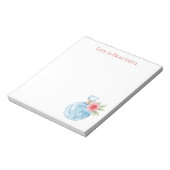 Bloc-note Flacon de Parfum Rose Bleu Aqua Blanc (Tourné)