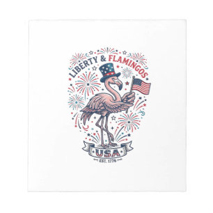Bloc-note Flamant Patriotique Design de Chemise Gravure Vint