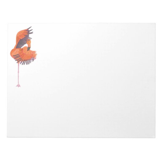 Bloc-note Flamant rose orange en Pose de danse (Devant)