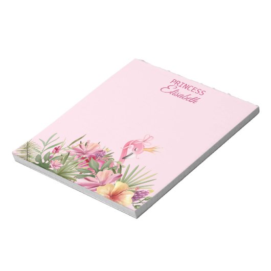 Bloc-note Flamant rose tropical (Tourné)