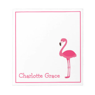 Bloc-note Flamant Rose Tropical Personnalisé