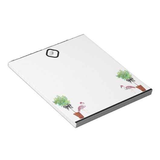 Bloc-note Flamants roses Flamants roses roses Palm Tree (Incliné)