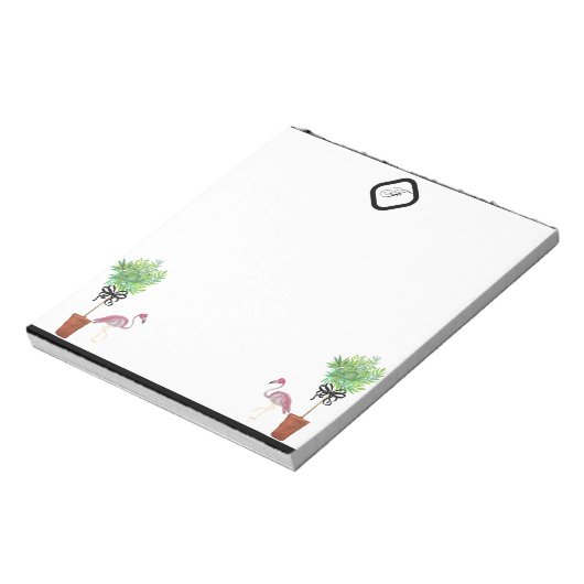 Bloc-note Flamants roses Flamants roses roses Palm Tree (Tourné)