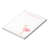 Bloc-note Flamants roses tropicaux rose et or (Tourné)