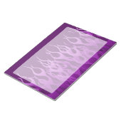 Bloc-note Flammes de course violet (Incliné)
