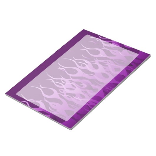 Bloc-note Flammes de course violet (Incliné)