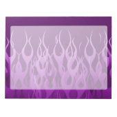 Bloc-note Flammes de course violet (Devant)