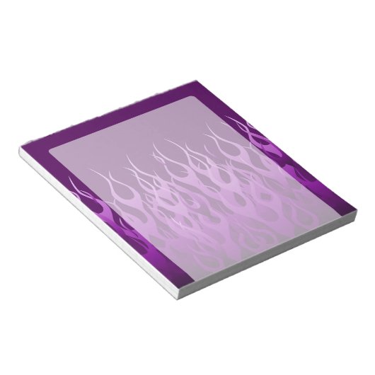 Bloc-note Flammes de course violet (Incliné)