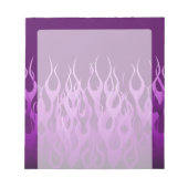 Bloc-note Flammes de course violet (Devant)