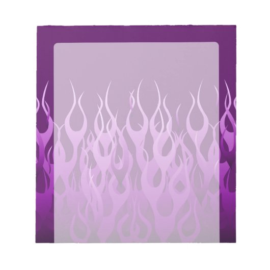 Bloc-note Flammes de course violet (Devant)