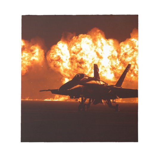 Bloc-note Flammes Jet Fighter (Devant)