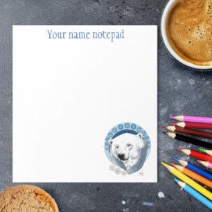 Bloc-note Flèches de neige Ours Polaire Art Nouveau