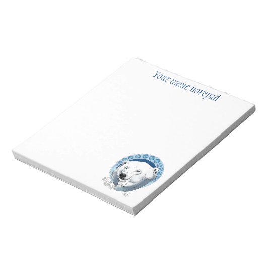 Bloc-note Flèches de neige Ours Polaire Art Nouveau (Tourné)