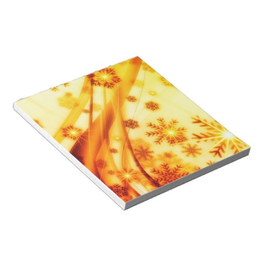 Bloc-note Flèches de Noël dorées (Incliné)