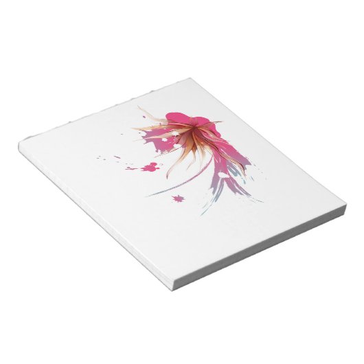 Bloc-note Fleur Abstraite d'Hibiscus (Incliné)