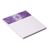 Bloc-note Fleur abstraite violette psychédélique Art fractal (Incliné)