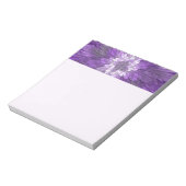 Bloc-note Fleur abstraite violette psychédélique Art fractal (Tourné)