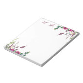 Bloc-note Fleur aquarelle libre rose (Tourné)