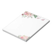 Bloc-note Fleur aquarelle rose (Tourné)