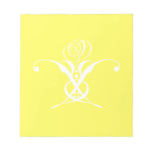 Bloc-note Fleur blanche Pastel Jaune Pâques