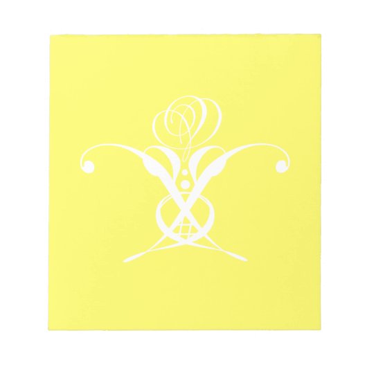 Bloc-note Fleur blanche Pastel Jaune Pâques (Devant)