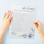 Bloc-note Fleur bleue qui connaît le couple meilleur jeu nup