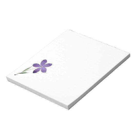 Bloc-note Fleur d'aquarelle violette (Tourné)