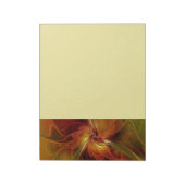 Bloc-note Fleur d'art fractal abstrait rouge orange marron v (Tourné)
