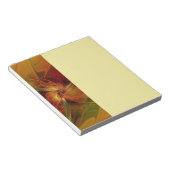 Bloc-note Fleur d'art fractal abstraite rouge orange marron (Incliné)