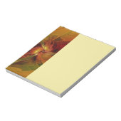 Bloc-note Fleur d'art fractal abstraite rouge orange marron (Tourné)