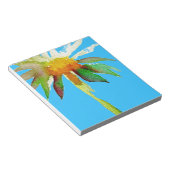Bloc-note Fleur d'art moderne bleu marguerite (Incliné)