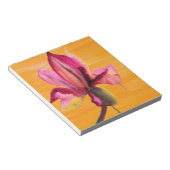 Bloc-note Fleur d'art pop orange aquarelle orchidée violette (Incliné)