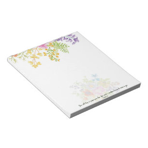 Bloc-note Fleur de aquarelle de paix parfaite  