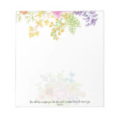 Bloc-note Fleur de aquarelle de paix parfaite   (Devant)