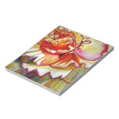 Bloc-note Fleur de bégonia jaune aquarelle art original (Tourné)