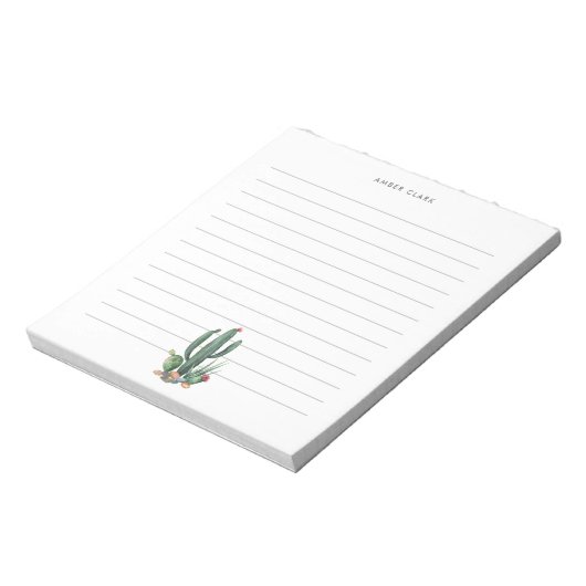 Bloc-note Fleur de Cactus du désert | Desert Theme Linked (Tourné)