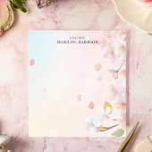 Bloc-note Fleur de Cerisier Rose Délicate Nom Personnalisé