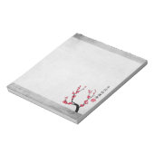 Bloc-note Fleur de cerisier rouge trois art "Cadeau de vie" (Tourné)