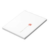 Bloc-note Fleur de Gerbera rouge pâle (Tourné)