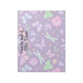 Bloc-note Fleur de libellule de papillon personnalisée éléga (Tourné)