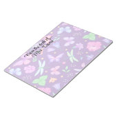Bloc-note Fleur de libellule de papillon personnalisée éléga (Incliné)