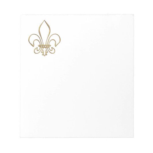 Bloc-note Fleur de lis "3-D" d'or (Devant)
