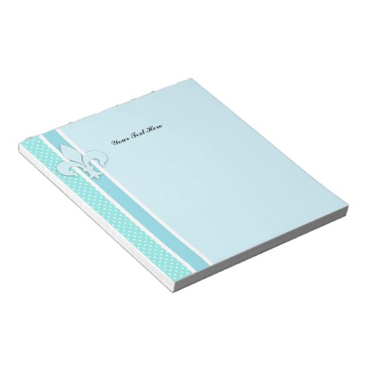 Bloc-note Fleur de Lis en bleu (Incliné)